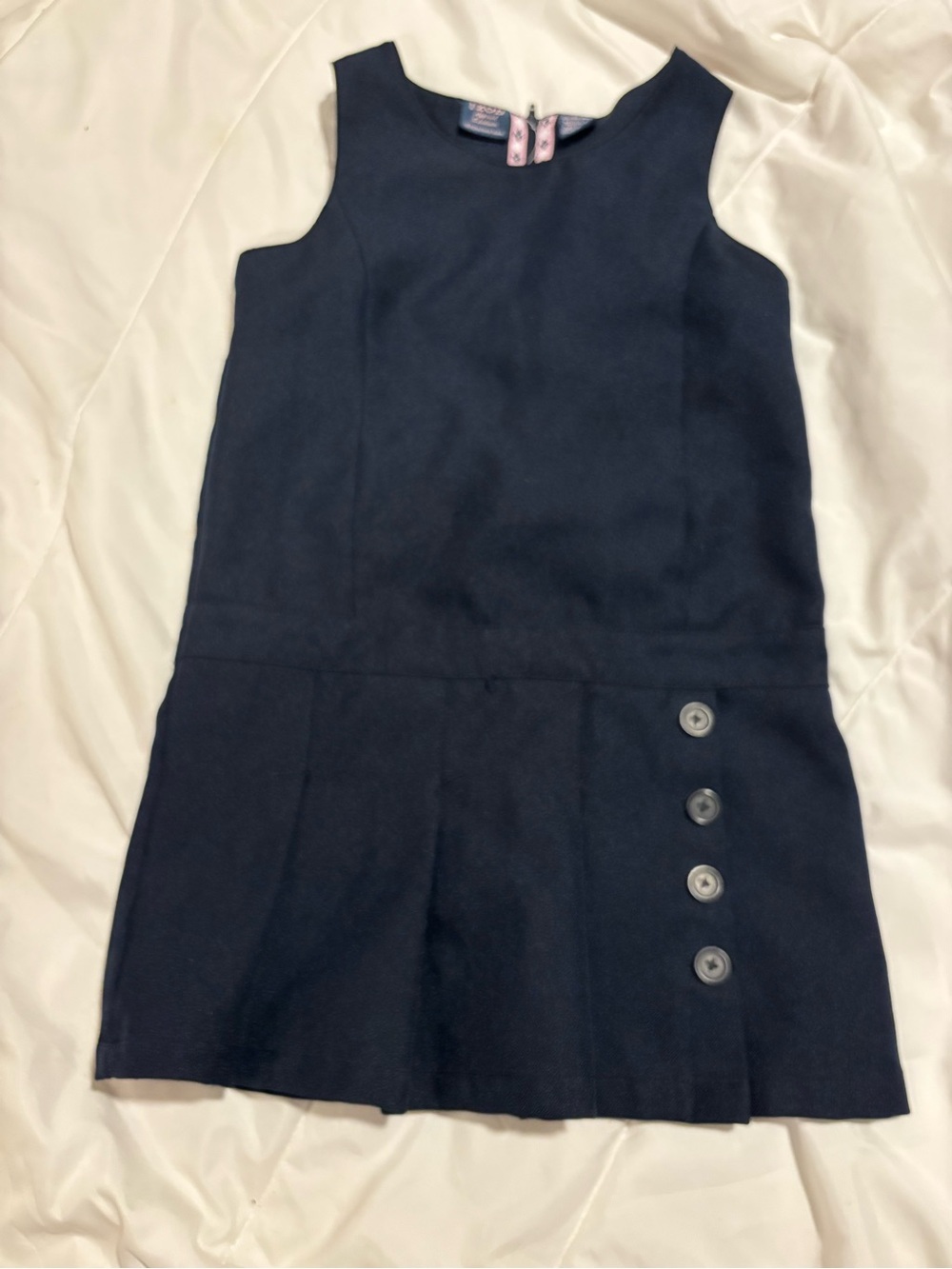 Izod Navy Sleeveless School Uniform Dress with Side Buttons size XL